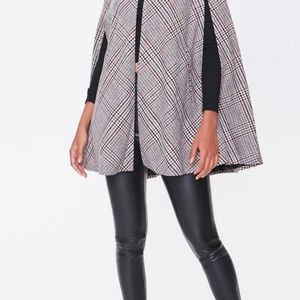 Plaid cape One Size